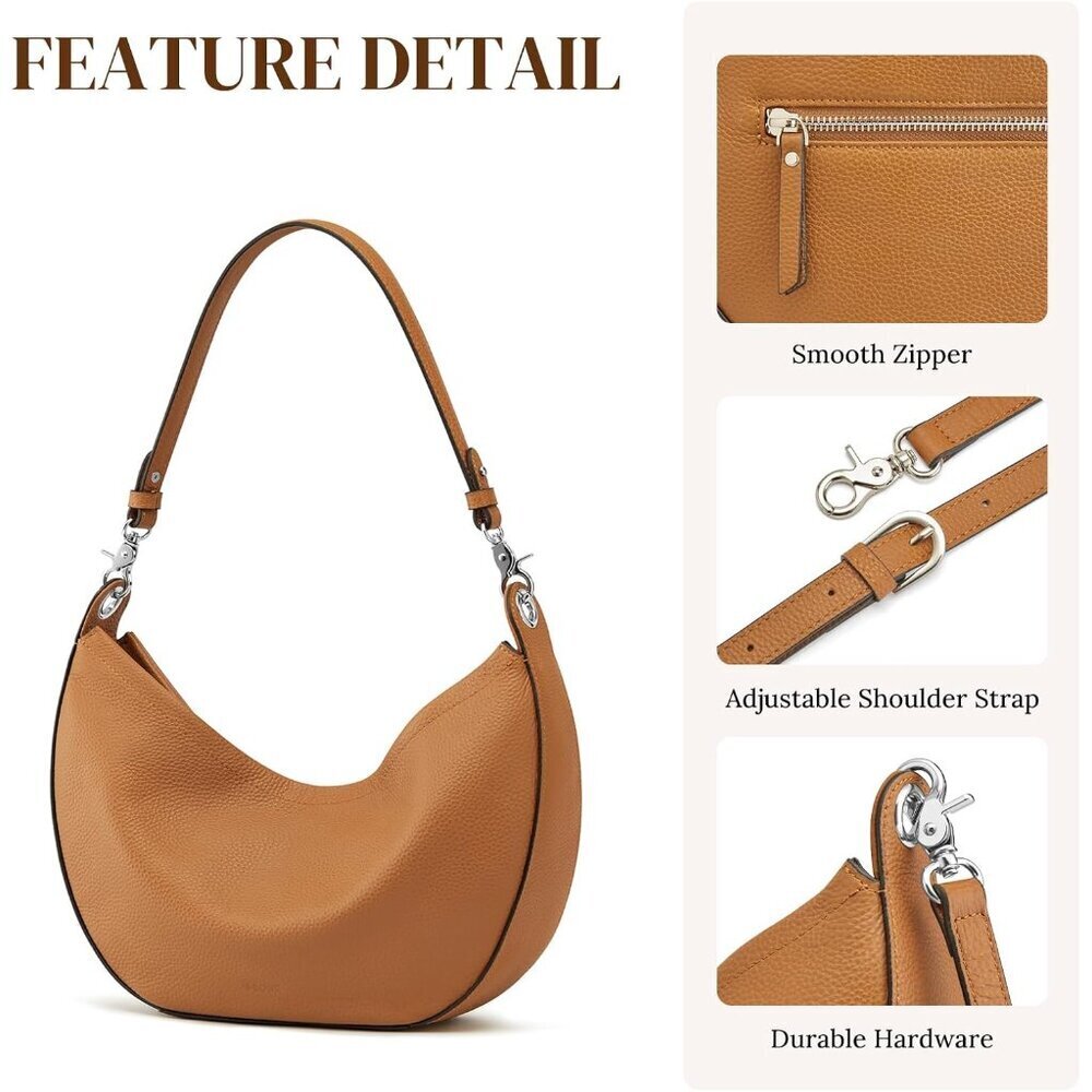 Leather Shoulder Bag Women Crossbody Purse Handbag Elegant Multi-Use - Picture 6 of 7